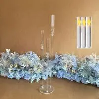 канделябр акриловый 3 рожка, со свечами