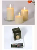 набор электро свечей 3 шт 15/20/25 см белый