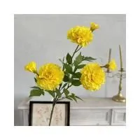 ветка хризантемы 5 штук желтая