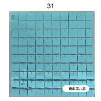 Панель с пайетками 30см х 30 см прозрачная основа цвет зеркально бирюзовый 31
