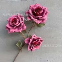 премиум опт 5 штук тройная роза бордовый