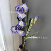 премиум опт 5 штук тройная роза сине-фиолетовый