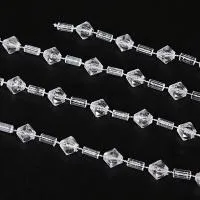 акриловые бусы моток 26 м прозачный