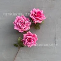 премиум опт 5 штук тройная роза фуксия