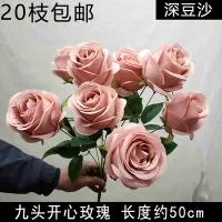 Букет роз 9 голов пудра