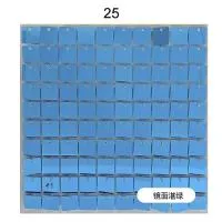 Панель с пайетками 30см х 30 см прозрачная основа цвет зеркально светло-синий 25