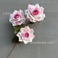 премиум опт 5 штук тройная роза розовый