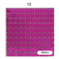 Панель с пайетками 30см х 30 см прозрачная основа цвет фуксия 12