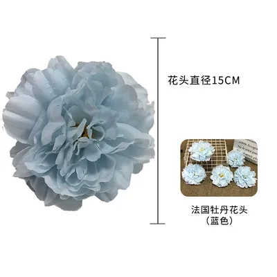 пачка 20 шт махровых пионов голубой