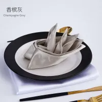 комплект из 20 плотных атласных салфеток  серый