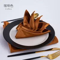 комплект из 20 плотных атласных салфеток  коричневый