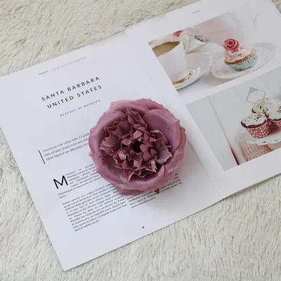 пачка 20 штук голова пиона 12 см фиолетовый