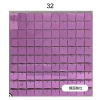 Панель с пайетками 30см х 30 см прозрачная основа цвет зеркально розово-фиолетовый 32