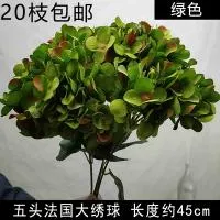 букет гортензий 5 голов зеленый