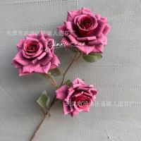 премиум опт 5 штук тройная роза бордовый