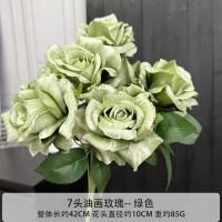букет французских роз 7 голов зеленый