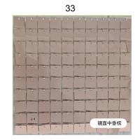 Панель с пайетками 30см х 30 см прозрачная основа цвет зеркально шампань 33