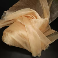 плиссированая ткань ширина 140 см персик