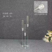 акриловый мини канделябр полнотелый 3 рожка