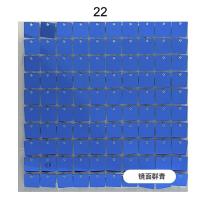 Панель с пайетками 30см х 30 см прозрачная основа цвет зеркально ультрамариновый 22