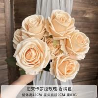 2 букета роз 7 голов персиковый