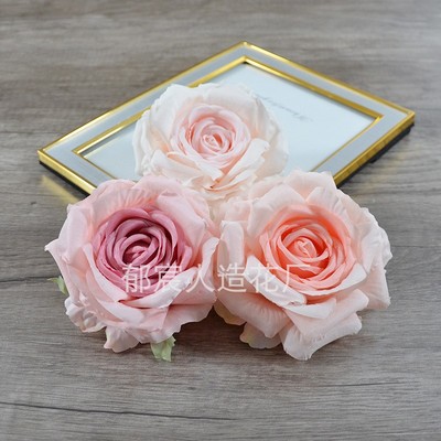 пачка 20 штук роза объемная 12 см бежево-кофейный