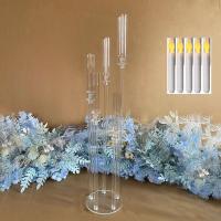 канделябр акриловый 5 рожков, со свечами