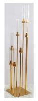 канделябр металлический 8, рожков золото, без лампочек