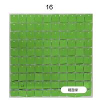 Панель с пайетками 30см х 30 см прозрачная основа цвет зеркально зеленый 16