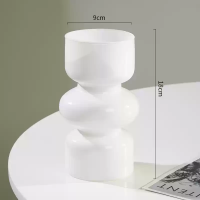 вазочка стекло 18*9 см белая