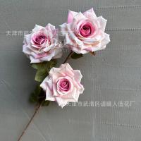 премиум опт 5 штук тройная роза розовый