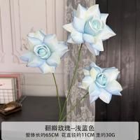 остролистная тройная роза светло-голубая