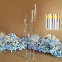 канделябр акриловый 6 рожков, со свечами