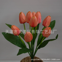 букет тюльпанов ткань  оранжевый