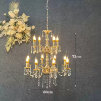 люстра металл на 8+4 рожков золото 72*60 см