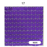 Панель с пайетками 30см х 30 см прозрачная основа цвет зеркально фиолетовый 17