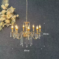 люстра металл на 8 рожков золото 45 см