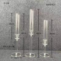 набор акриловых подсвечников прозрачные, 3 шт в комплекте