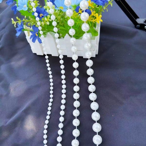 жемчужная нить  молочно-белая 6 мм 30 м