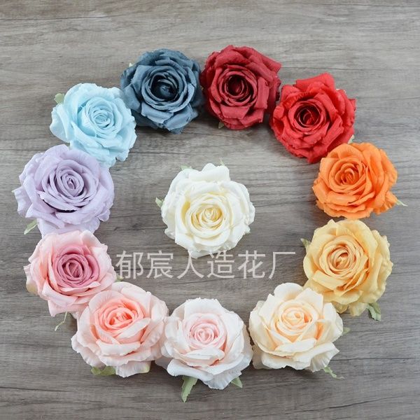 пачка 20 штук роза объемная 12 см бежево-кофейный