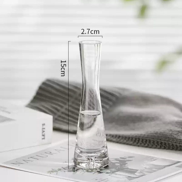 вазочка стекло 15*2,7 см прозрачная