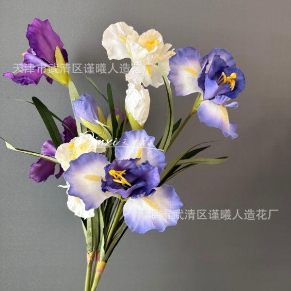 премиум опт 5 штук тройная роза сине-фиолетовый