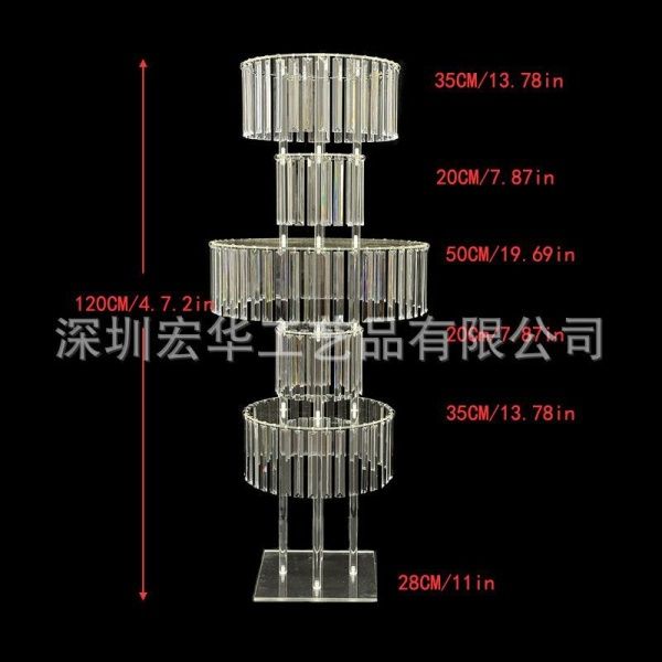 ярусная стойка 5 ярусов 120 см акрил кв. дно