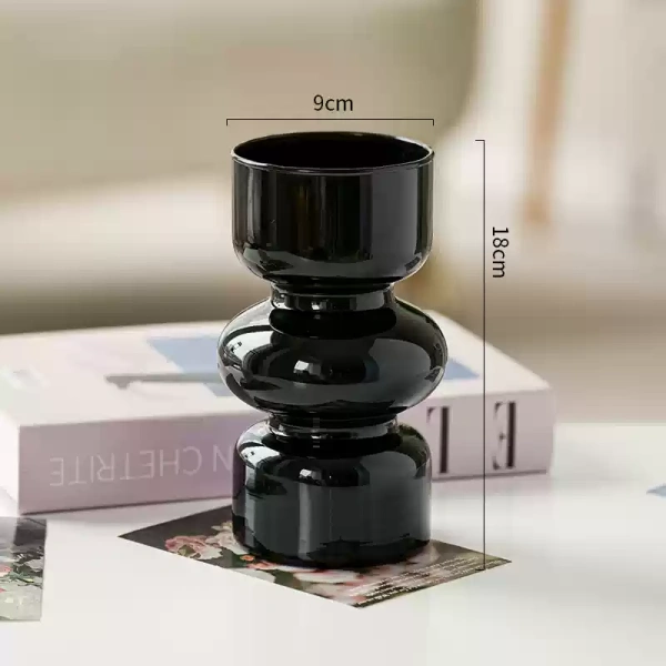 вазочка стекло 18*9 см черная