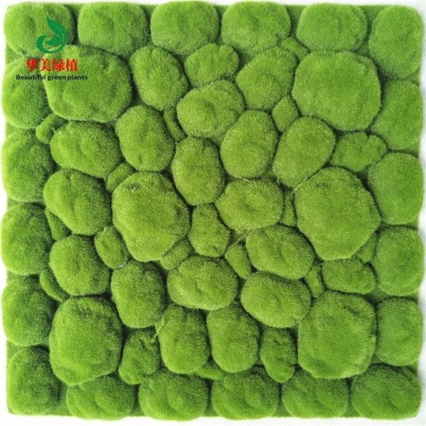 коврик мох камнями зеленый