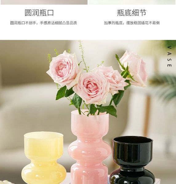 вазочка стекло 18*9 см голубая