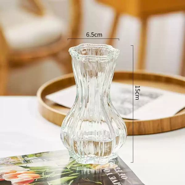 вазочка стекло 15*6,5 см прозрачная