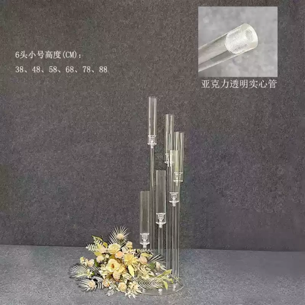 акриловый мини канделябр полнотелый 6 рожков