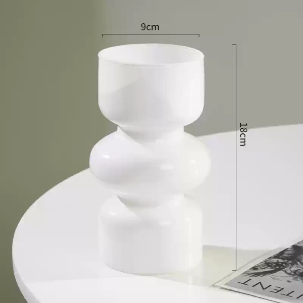 вазочка стекло 18*9 см белая