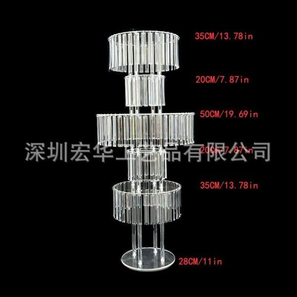 ярусная стойка 5 ярусов 120 см акрил кр. дно